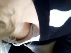 downblouse لطيف فتاة في الحافلة