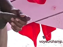 هيذر الزوجة بلدي يسبب رعشة دائرة شاطئ عراة ونائب الرئيس الطلقات!!!